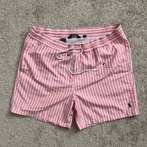 Polo Ralph Lauren Pink Striped Athletic Shorts